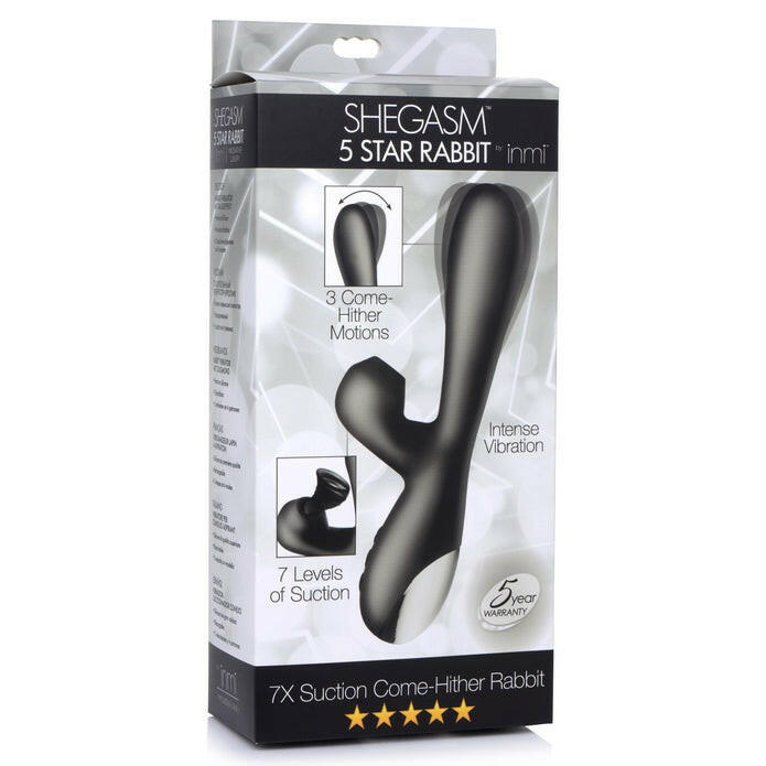 Shegasm 5 Star 7X Suction Come-Hither Silicone Rabbit