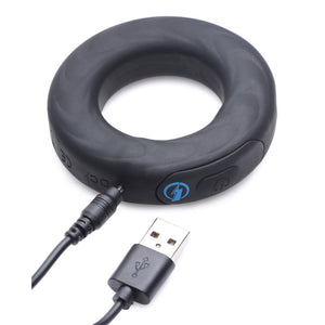 Zeus E-Stim Pro Silicone Cock Ring Vibe W- Remote
