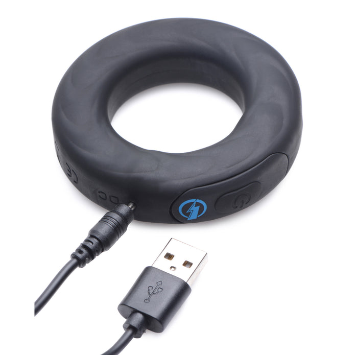 Zeus E-Stim Pro Silicone Cock Ring Vibe W- Remote