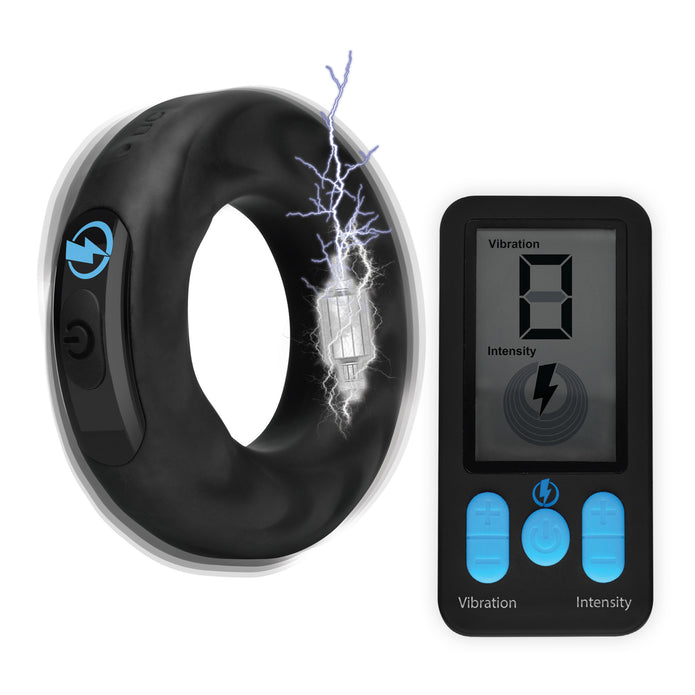 Zeus E-Stim Pro Silicone Cock Ring Vibe W- Remote