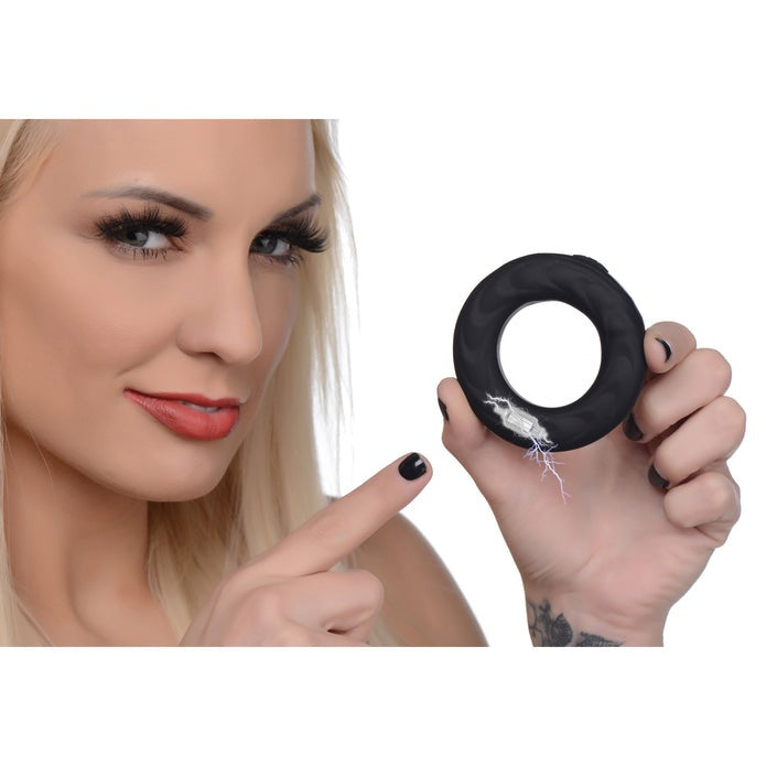 Zeus E-Stim Pro Silicone Cock Ring Vibe W- Remote