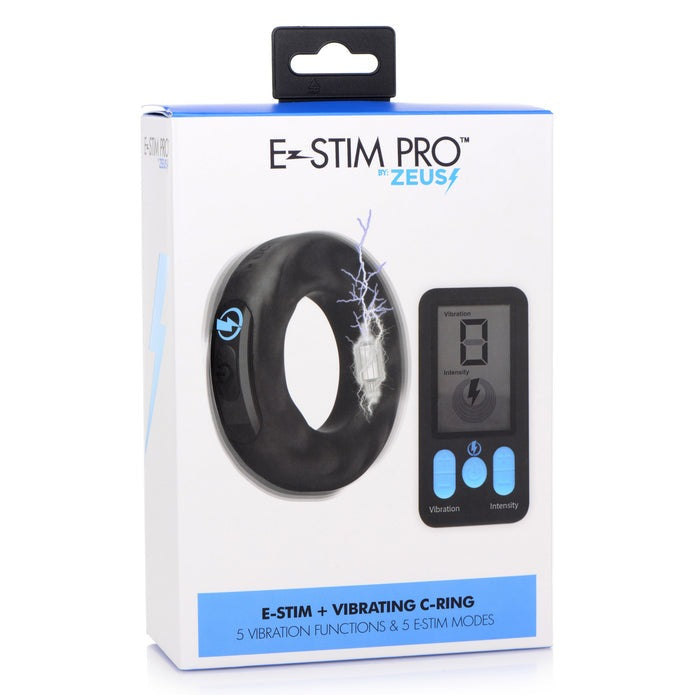 Zeus E-Stim Pro Silicone Cock Ring Vibe W- Remote
