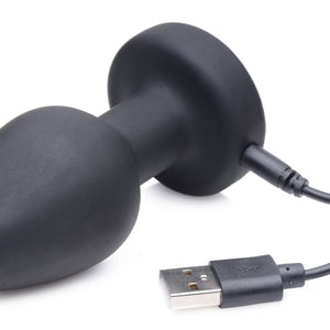Zeus E-Stim Pro Silicone Vibrating Anal Plug W- Remote