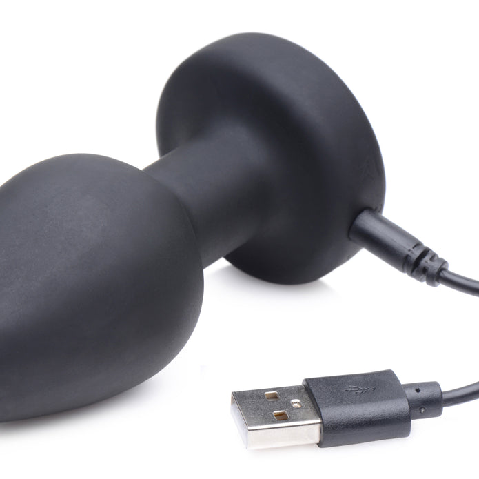 Zeus E-Stim Pro Silicone Vibrating Anal Plug W- Remote