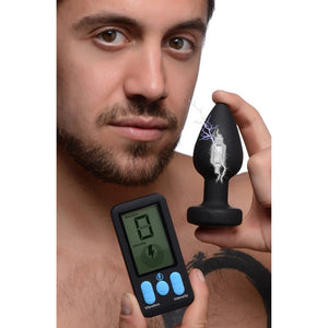 Zeus E-Stim Pro Silicone Vibrating Anal Plug W- Remote