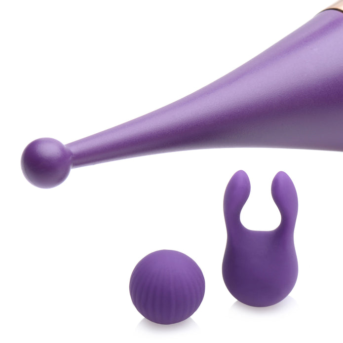 Inmi Power Zinger Pro Pulsing G-Spot Pinpoint Vibe W- Attachments