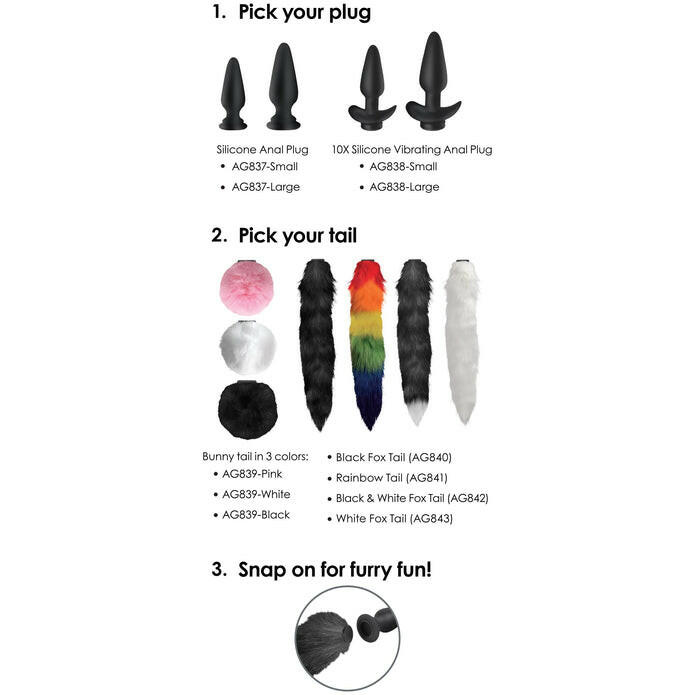 Tailz Interchangeable Fox Tail White