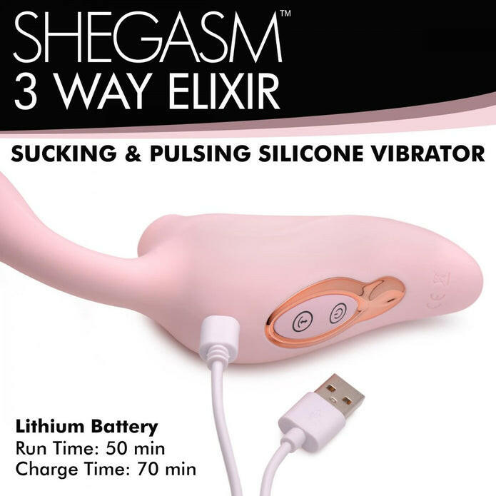 3 Way Elixir Sucking & Pulsing Vibrator