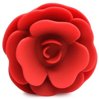 28X Silicone Vibrating Rose Anal Plug With Remote