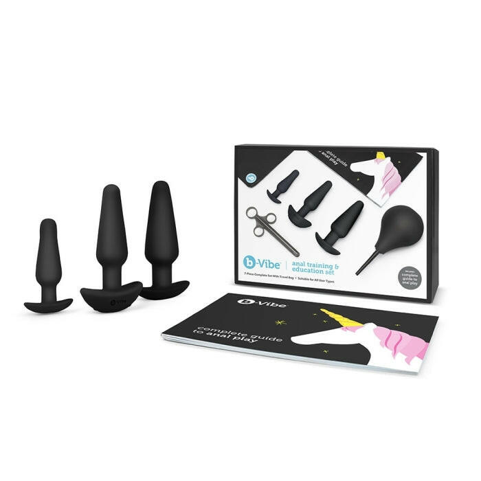 B-Vibe 7-Piece Anal Training & Education Set- Black