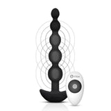 B-Vibe Cinco Rechargeable Vibrating Anal Beads Plug- Black