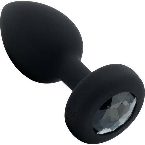 B-Vibe Vibrating Jewel Plug M/L remote Controlled-Black