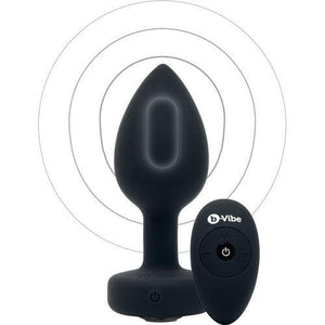 B-Vibe Vibrating Jewel Plug M/L remote Controlled-Black