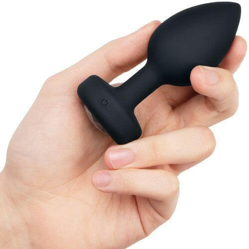 B-Vibe Vibrating Jewel Plug M/L remote Controlled-Black