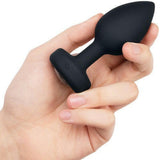 B-Vibe Vibrating Jewel Plug M/L remote Controlled-Black