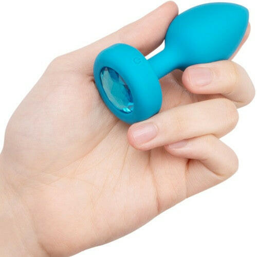 B-Vibe Vibrating Jewel Plug S/M Remote Controlled- Teal