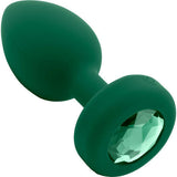 B-Vibe Vibrating Jewel Plug M/L Remote Controlled- Emerald Green