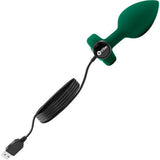 B-Vibe Vibrating Jewel Plug M/L Remote Controlled- Emerald Green