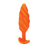 B-Vibe Swirl Rechargeable Vibrating Plug- Orange