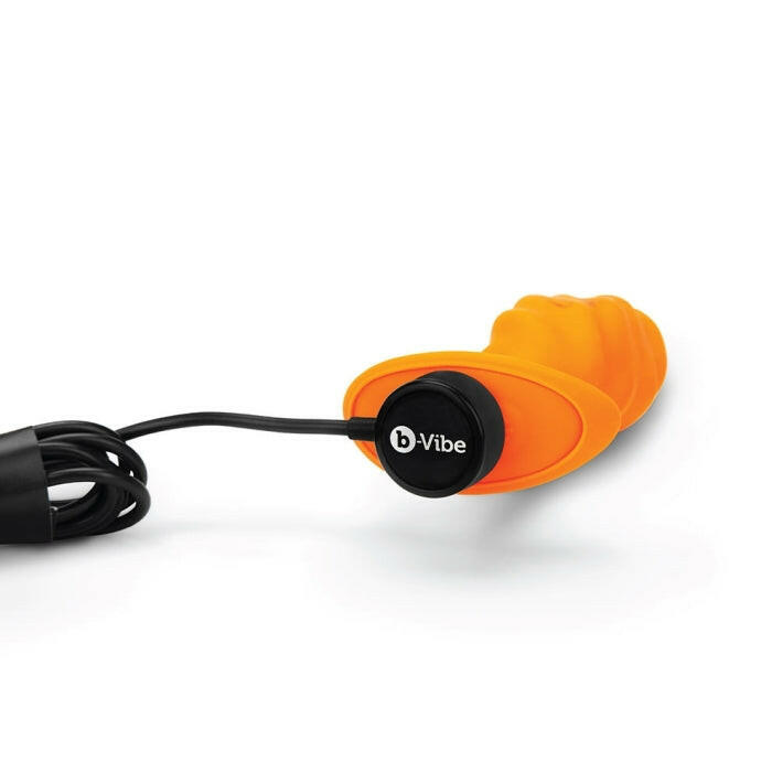 B-Vibe Swirl Rechargeable Vibrating Plug- Orange