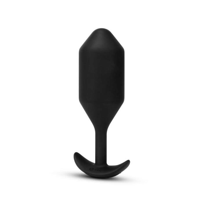 B-Vibe Vibrating Snug Plug 5 Weighted Plug- Black