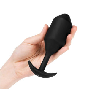 B-Vibe Vibrating Snug Plug 5 Weighted Plug- Black