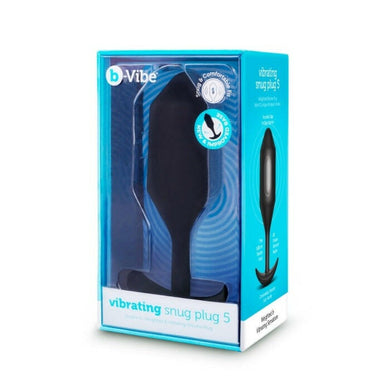 B-Vibe Vibrating Snug Plug 5 Weighted Plug- Black