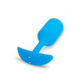 B-Vibe Vibrating Snug Plug 3 Weighted Plug- Blue