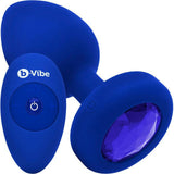 B-Vibe Vibrating Jewel Plug L/XL remote Controlled-Navy