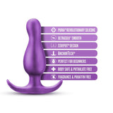 Anal Adventures Matrix | The Quantum Plug: 3.5 inch Curved P Spot Butt Plug in Galactic Purple | With Stayput™ Technology & AnchorTech™ Base