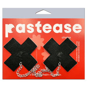 Chains: Liquid Black Plus X Cross with Chunky Silver Chain