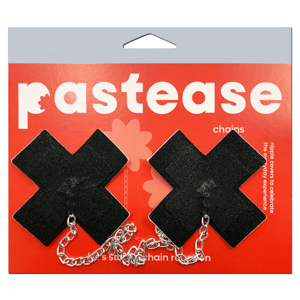 Chains: Liquid Black Plus X Cross with Chunky Silver Chain