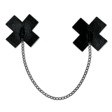 Chains: Liquid Black Plus X Cross with Chunky Silver Chain