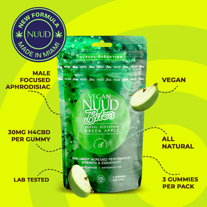 NUUD BITES Male Aphrodisiac Gummies Sour Apple