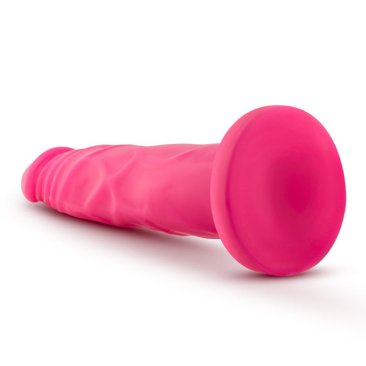 Blush Neo 7.5 in. Dual Density Dildo with Suction Cup Neon Pink