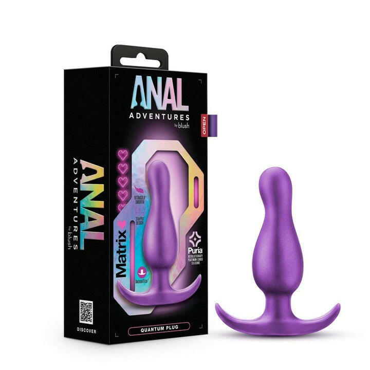 Anal Adventures Matrix | The Quantum Plug: 3.5 inch Curved P Spot Butt Plug in Galactic Purple | With Stayput™ Technology & AnchorTech™ Base