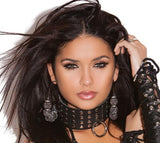 CHOKER W/ NAIL HEADS AND RINGS L9620