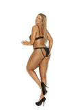 LEATHER AND FISHNET 2PC SET L1199X