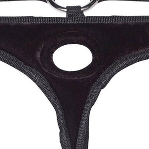 Black Velvet Bikini Strap-on