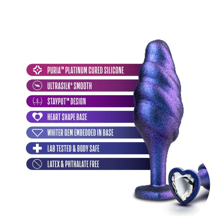 Anal Adventures Matrix Bumped Bling Sapphire 4.5-Inch Anal Plug