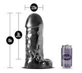 Blush Jet Destroyer Realistic 10 in. Dildo with Balls Carbon Metallic Black