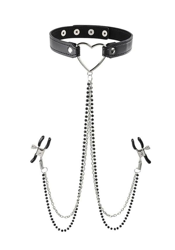 Amor Collar with Nipple Clamps