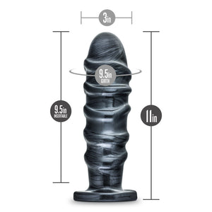 Blush Jet Annihilator 11 in. Anal Plug Carbon Metallic Black
