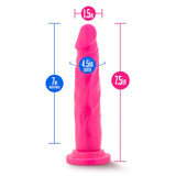 Blush Neo 7.5 in. Dual Density Dildo with Suction Cup Neon Pink