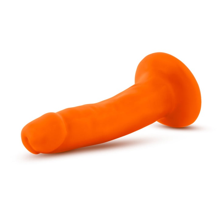 Blush Neo 6 in. Dual Density Dildo with Suction Cup Neon Orange
