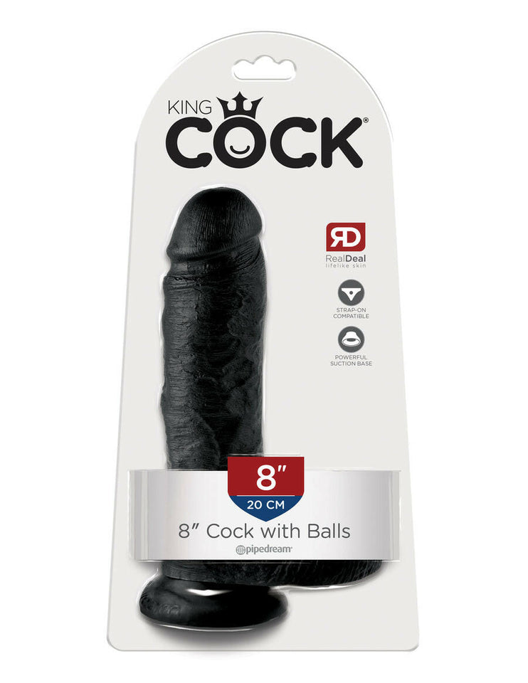 King Cock 8" Cock with Balls