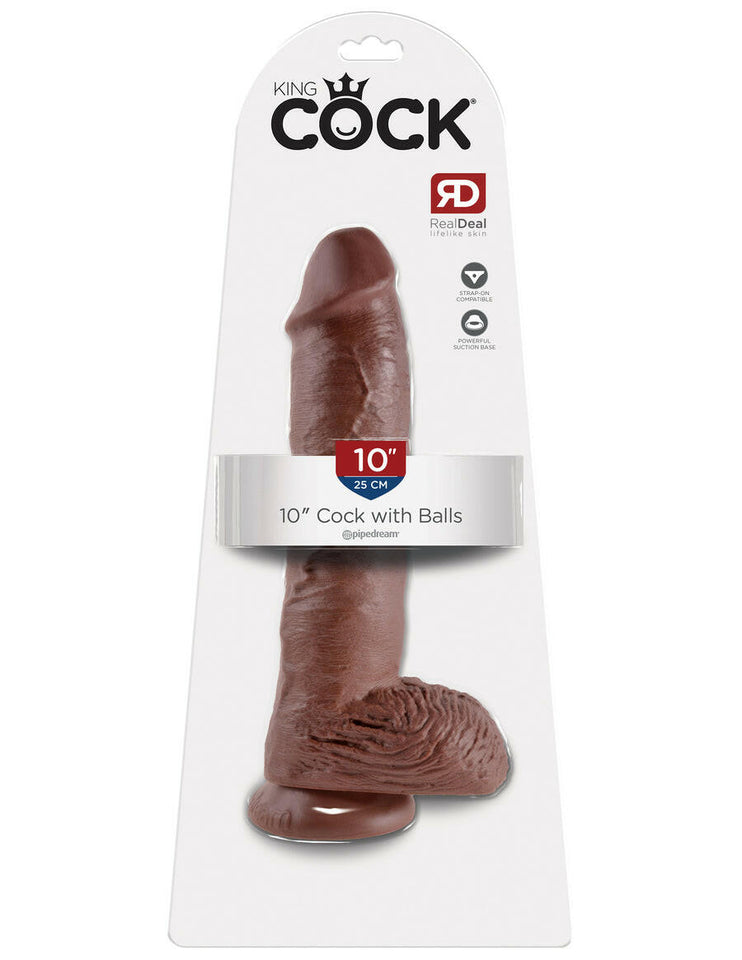 King Cock 10" Cock with Balls