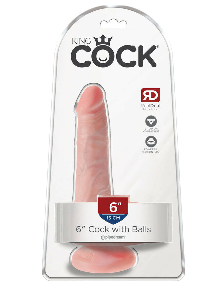 King Cock 6" Cock with Balls