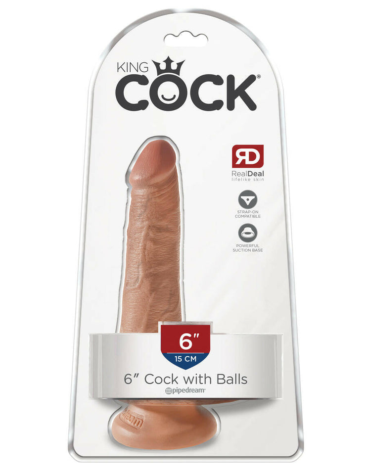 King Cock 6" Cock with Balls