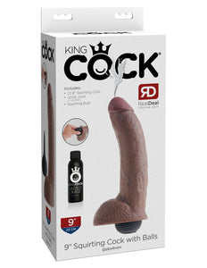 King Cock 9" Squirting Cock with Balls